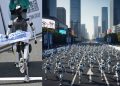 PASSO DE FERRO: Robôs humanoides invadem ruas de Pequim em treino para maratona.