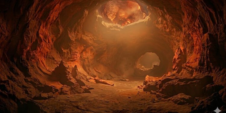 CATEDRAL SUBTERRÂNEA EM VÊNUS: Cientistas descobrem caverna gigante sob vulcão usando fotos de 30 anos atrás.