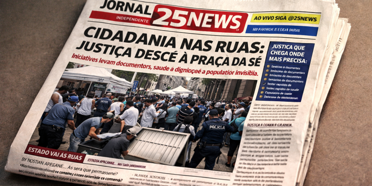 CIDADANIA NAS RUAS: JUSTIÇA DESCE À PRAÇA DA SÉ E ATENDE POPULAÇÃO INVISÍVEL