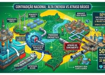 POTÊNCIA INCOMPLETA: O contraste entre o sucesso das plataformas e o descaso com as redes de esgoto.