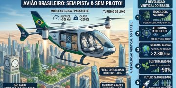 DECOLAGEM PARA O FUTURO: O avião brasileiro que voa sem pista e sem piloto — e conquistou os Emirados.