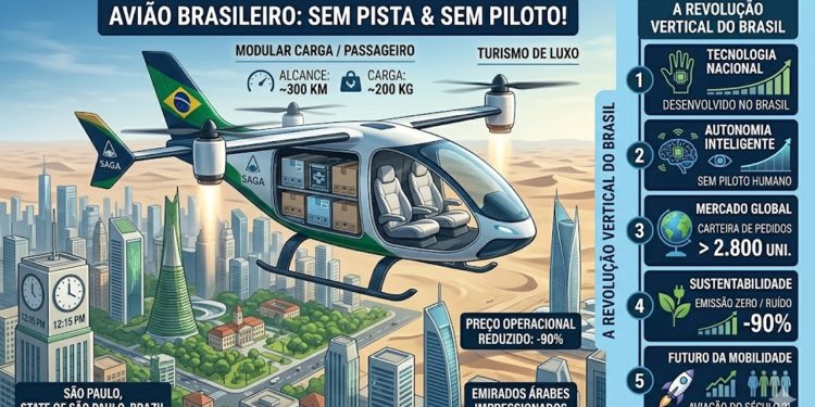 DECOLAGEM PARA O FUTURO: O avião brasileiro que voa sem pista e sem piloto — e conquistou os Emirados.