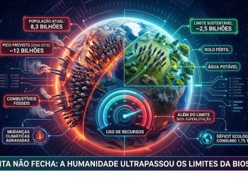CONTA QUE NÃO FECHA: Estudo de 200 anos revela que a Terra opera com 300% de "superlotação".
