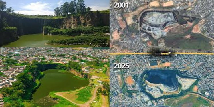O ABISMO ESCONDIDO NA ZONA LESTE: Conheça a cratera da Pedreira Lageado que "construiu"  São Paulo.