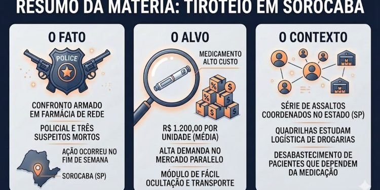 SANGUE NA DROGARIA EM SOROCABA: Tentativa de assalto a medicamentos de luxo, termina com quatro mortos.