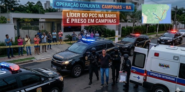 LÍDER DO PCC NA BAHIA É PRESO EM CAMPINAS.