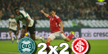Coritiba cede empate no fim e fica no 2 a 2 com o Internacional pelo Brasileirão 2026