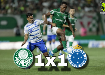 Palmeiras e Cruzeiro empatam em jogo movimentado na Arena Barueri pelo Brasileirão 2026