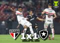 São Paulo cede empate no fim para o Botafogo e aumenta jejum no Brasileirão 2026