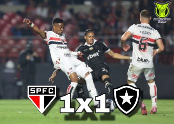 São Paulo cede empate no fim para o Botafogo e aumenta jejum no Brasileirão 2026