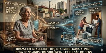 SOMBRAS DA GANÂNCIA: Disputa imobiliária termina em agressão contra idosa de 96 anos na Grande SP.