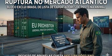 RUPTURA NO MERCADO ATLÂNTICO: BLOCO EXCLUI BRASIL DE LISTA DE EXPORTADORES DE PROTEÍNA ANIMAL.