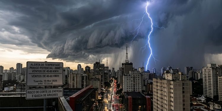 ALERTA DE TEMPESTADE COLOCOCA SÃO PAULO EM ESTADO DE ATENÇÃO MÁXIMA.