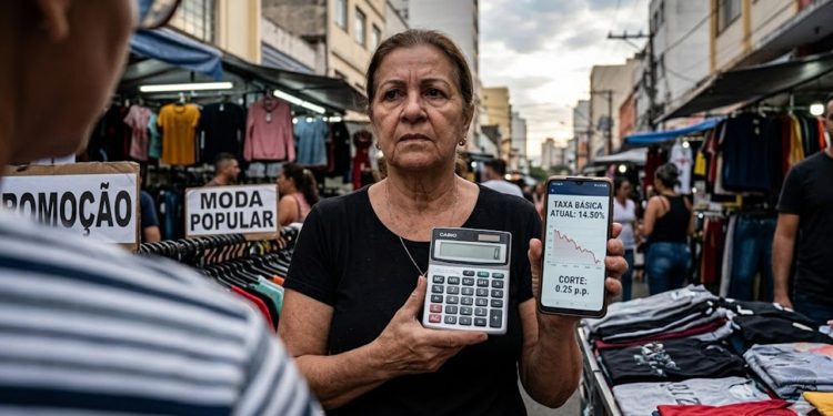 DINHEIRO CARO NAS PRATELEIRAS: Pequeno recuo de 0,25% nas tarifas é insuficiente para destravar vendas no comércio popular.