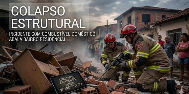 COLAPSO ESTRUTURAL: INCIDENTE COM COMBUSTÍVEL DOMÉSTICO ABALA BAIRRO RESIDENCIAL.