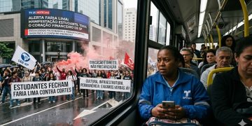 FARIA LIMA TRAVA: ESTUDANTES FECHAM CORAÇÃO FINANCEIRO DE SP