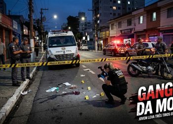 MÁFIA DA MOTO: JOVEM LEVA TRÊS TIROS EM PINHEIROS.