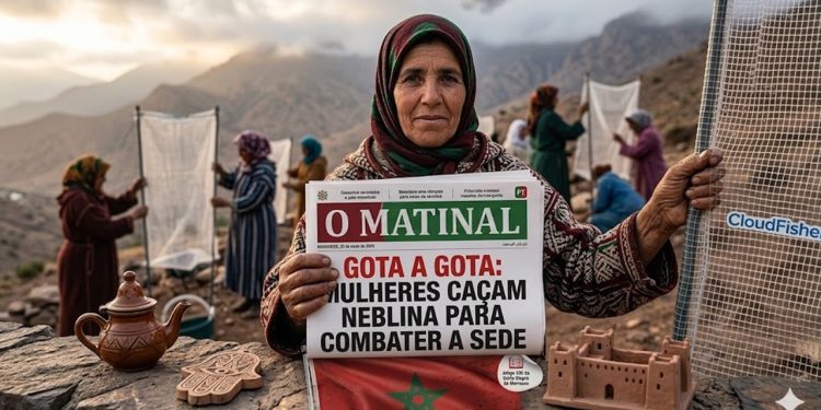 GOTA A GOTA: MULHERES CAÇAM NEBLINA PARA COMBATER A SEDE.