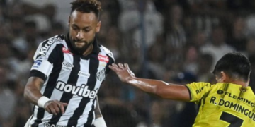 Santos empata em 1 a 1 com o Deportivo Recoleta, do Paraguai. Neymar fez o gol .