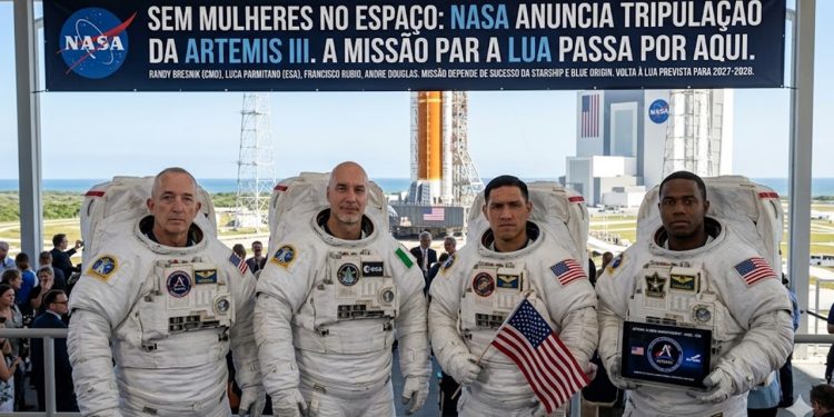 SEM MULHERES NO ESPAÇO: NASA ANUNCIA TRIPULAÇÃO DA ARTEMIS III.