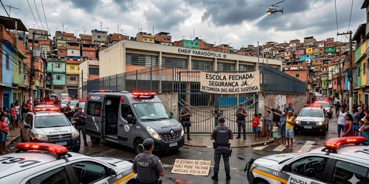 CERCO EM PARAISÓPOLIS: ESCOLA FECHA E POLÍCIA ENCURRALA O CRIME.