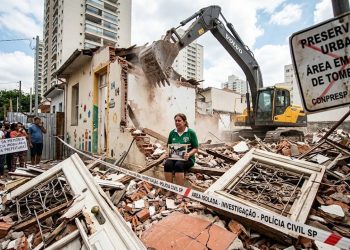 TRATORES DESTRUEM VILA CENTENÁRIA E PASSAM POR CIMA DA LEI.
