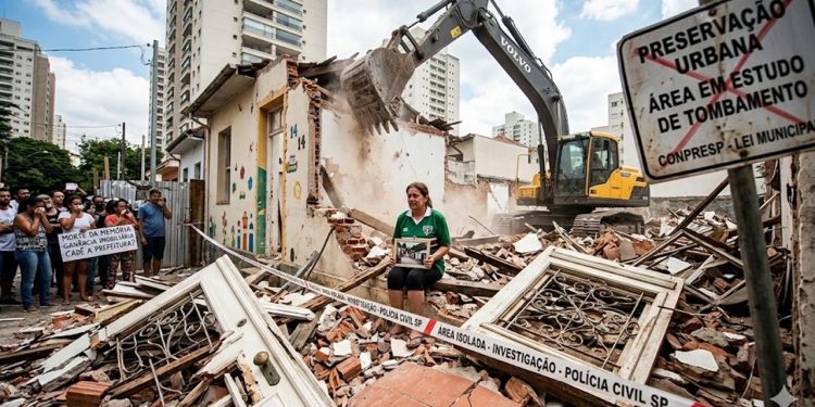 TRATORES DESTRUEM VILA CENTENÁRIA E PASSAM POR CIMA DA LEI.