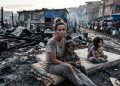 TRAGÉDIA NO FRIO: Sobreviventes de incêndio dormem na calçada