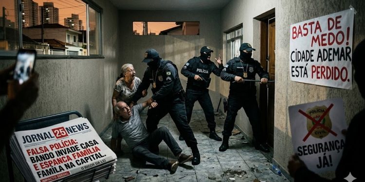 FALSA POLÍCIA: Bando invade casa e espanca família na capital.