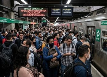 TRILHOS DO CAOS: FALHA NA LINHA 9 CASTIGA O TRABALHADOR.