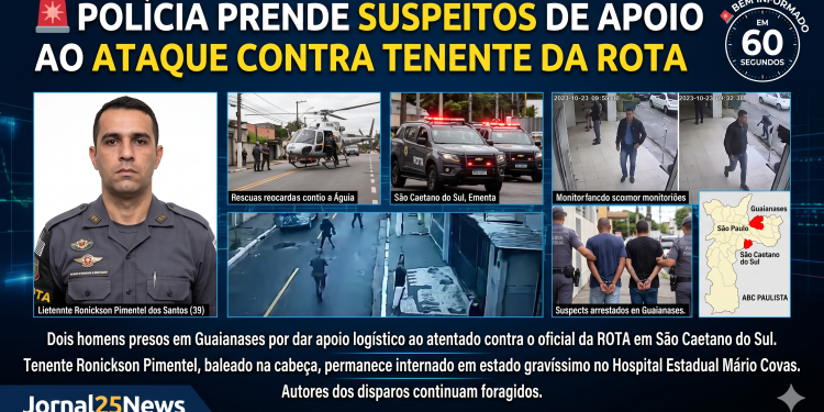 POLÍCIA PRENDE DOIS SUSPEITOS DE APOIO AO ATENTADO CONTRA TENENTE DA ROTA EM SÃO CAETANO DO SUL