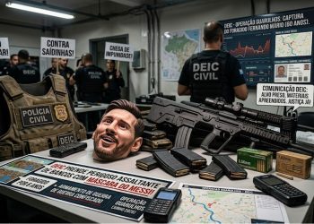 DEIC PRENDE PERIGOSO ASSALTANTE DE BANCOS COM MÁSCARA DO MESSI.