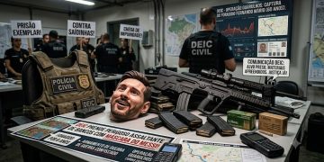 DEIC PRENDE PERIGOSO ASSALTANTE DE BANCOS COM MÁSCARA DO MESSI.