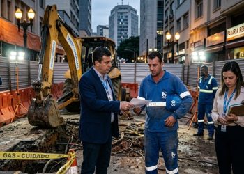 SABESP DEMITE ENVOLVIDOS EM GRAVE VAZAMENTO DE GÁS NO CENTRO.