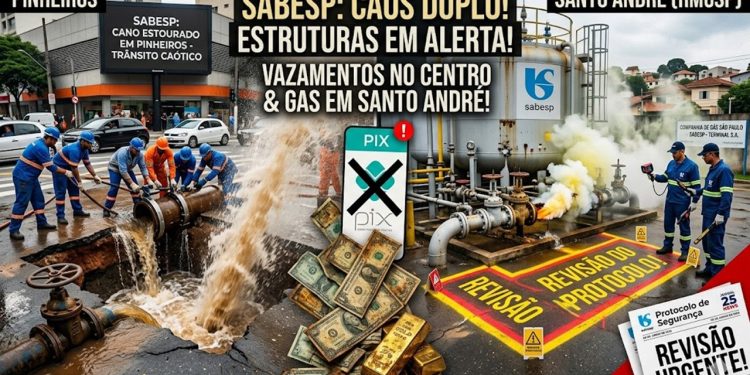 DESLEIXO DA SABESP: NOVOS VAZAMENTOS DEIXAM POPULAÇÃO EM ALERTA.