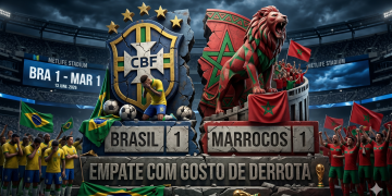 ESTREIA SOB TENSÃO: Brasil empata em 1×1 com Marrocos e abre Copa do Mundo com alerta ligado