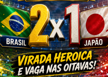 BRASIL VIRA SOBRE O JAPÃO NOS ACRÉSCIMOS E AVANÇA ÀS OITAVAS DA COPA