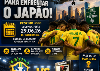 BRASIL VIAJA AO TEXAS PARA ENFRENTAR O JAPÃO NO PRIMEIRO MATA-MATA DA COPA