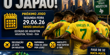 BRASIL VIAJA AO TEXAS PARA ENFRENTAR O JAPÃO NO PRIMEIRO MATA-MATA DA COPA