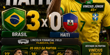 Brasil vence Haiti, assume liderança do Grupo C e fica perto das oitavas de final