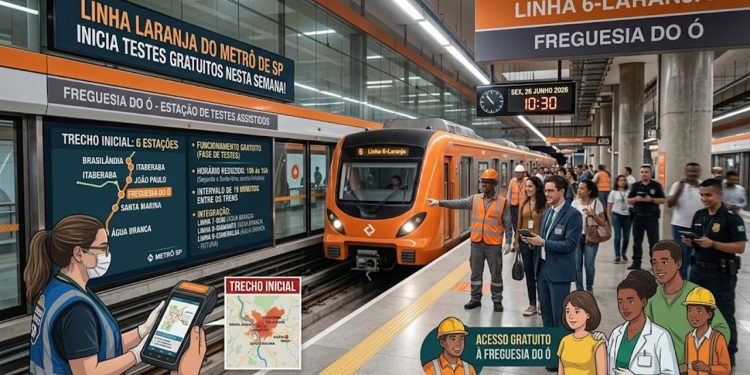 LINHA LARANJA DO METRÔ DE SP INICIA TESTES NESTA SEMANA.