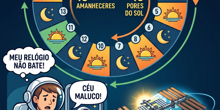 O Tempo no Espaço: Astronautas Vivem 16 Dias e Noites em Apenas 24 Horas