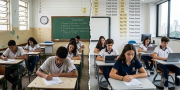 ABISMO DA CANETA: ESCOLA PÚBLICA SOME DO TOPO DO ENEM