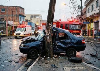 BRINCADEIRA MORTAL: RACHA DOBRA CARRO EM POSTE NA SAPOPEMBA