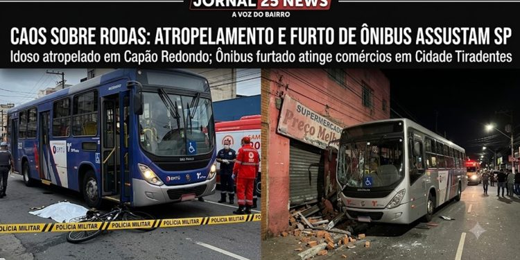 CAOS SOBRE RODAS: ATROPELAMENTO E FURTO DE ÔNIBUS ASSUSTAM SP