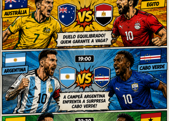 JOGOS DA COPA DE HOJE : 🇦🇺 Austrália × 🇪🇬 Egito 🕒 Horário: 15h00 (Brasília);🇦🇷 Argentina × 🇨🇻 Cabo Verde 🕒 Horário: 19h00 (Brasília);🇨🇴 Colômbia × 🇬🇭 Gana 🕥 Horário: 22h30 (Brasília)