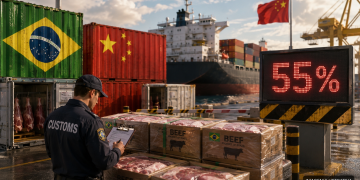 China impõe tarifa de 55% sobre carne brasileira que ultrapassar cota anual