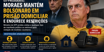 EX-PRESIDENTE: MORAES MANTÉM BOLSONARO EM PRISÃO DOMICILIAR E ENDURECE RESTRIÇÕES