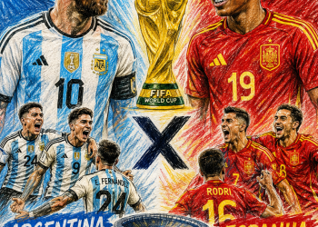 JOGÃO DO DOMINGÃO: ARGENTINA E ESPANHA DECIDEM A COPA DO MUNDO EM DUELO HISTÓRICO AS 16:00HS