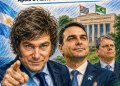 MILEI VEM AO BRASIL PARA APOIAR FLÁVIO BOLSONARO E REFORÇAR ALIANÇA DA DIREITA SUL-AMERICANA
